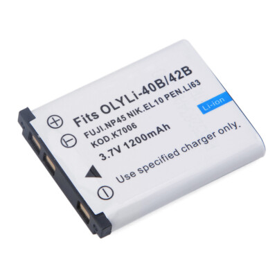 

1200mAh Li-40B42B Battery for Olympus Li-42BPentax D-Li63Fuji NP-45EN-EL10more