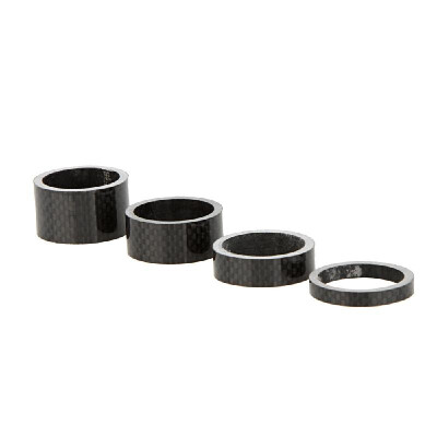 

4Pcs 1 18" 5mm 10mm 15mm 20mm Carbon Fiber Washer Bike Bicycle Headset Stem Spacers Kit