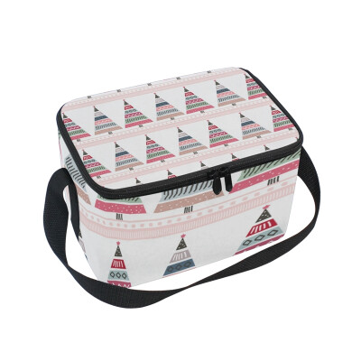 

ALAZA Lunch Box Insulated Trible Tree Pattern Lunch Bag Large Cooler Tote Bag for Men Women