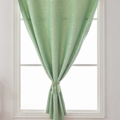 

Gobestart New Fashion Simple Curtain Multicolor Stars Free Double Face Blackout Curtains