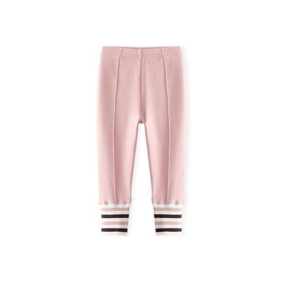 

Cicie self-employed childrens clothing girls bottoming shirt solid color thread casual pants girls childrens pants C91017 pink 11050A