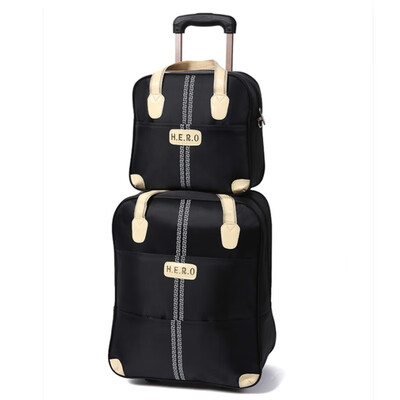 

20 inch waterproof trolley suitcase luggage spinner wheels Pull Rod trunk traveller case boarding bag with handbag set package