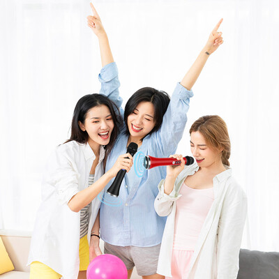 

2 in1 Karaoke Microphone Wireless Bluetooth Speaker Handheld Singing Recording Portable KTV Player for iOS Android Smart Phone T
