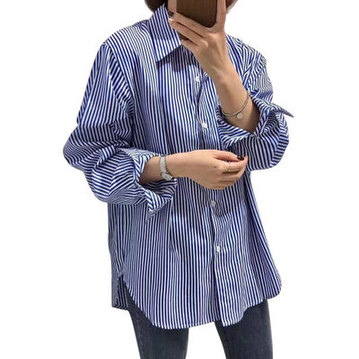 

Fashion Women Long Sleeve Striped Blouse Turn-down Collar Shirt Ladies Clothing Loose Casual Blouses Tops blusas femininas 2019