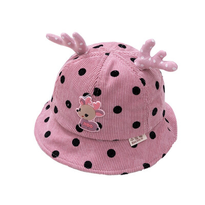 

Baby Cap Polka Dot Cartoon Printing Hat Kid Toddler Cute Bucket Cap Infant Gift