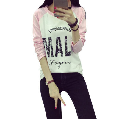 

T shirt For Women Korean Style Letters Print T-shirt Loose Long Sleeved T-shirt Women Tops