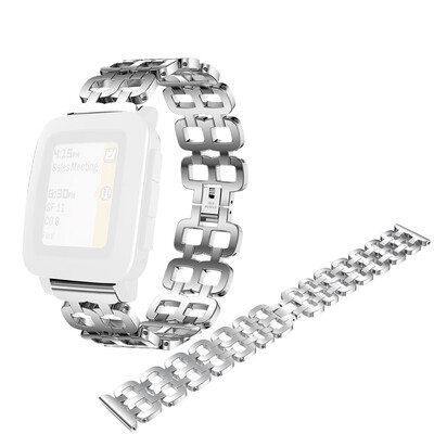 

〖Follure〗Stainless Steel Chain Style Bracelet Replaceable Strap For Pebble Time Smart22mm