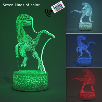 

Willstar 3D 7 Color LED Night Light Dinosaur Series Color Changing Table Lamp Christmas Gift Home Decoration