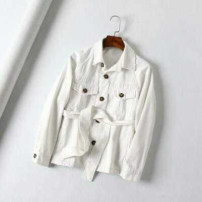 

Tailored Womens Casual Overalls Long Sleeve Jacket Retro Pocket Jacket