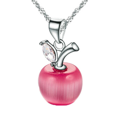 

Necklace Short Paragraph Crystal Pendant Pendants Small Sterling Pendant Necklace Trend Practical Apple Opal Casual Opal Pendants