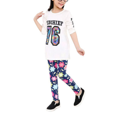 

Fashion Spring Summer Girls Leggings Casual Fashion Vintage Flower Kids Legging Elastic Waist Childrens Girls Pants 8-14 Year