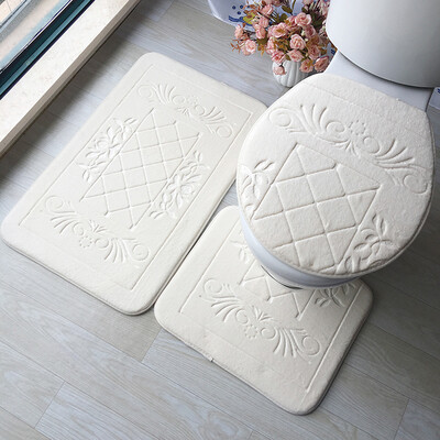

Toponeto 3pcs Non-Slip Suction Grip Bath Mat Bathroom Kitchen Carpet Doormats Decor