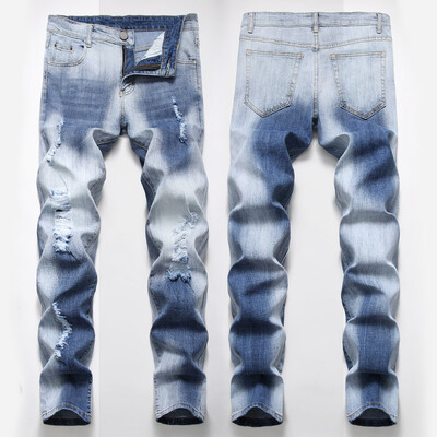 

Gobestart Mens Fashion Skinny Jeans Distressed Slim Elastic Jeans Denim Biker Jeans
