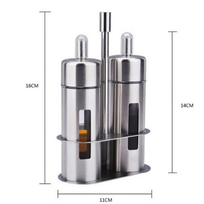 

304 Stainless Steel Seasoning Bottle With Handle For Soy Sauce Vinegar Household Seasoning Bottle Set For Kitchen