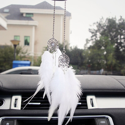 

Vintage Dream Catcher Car Pendant Wind Chimes Feather Decoration Hanging Adornment Handmade Gifts