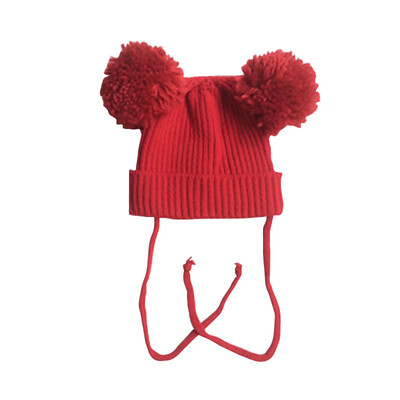 

Newborn Infants Baby Girls Boys Winter Warm Knit Hat Toddler Hairball Beanie Cap