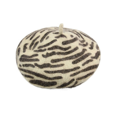 

Women French Style Leopard Print Wool Soft Winter Warm Beret Beanie Hat