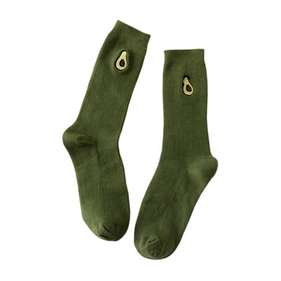 

2018 Cute Fruit Print Women Socks Cotton Retro Fruits Embroidery Long Colorful Funny Socks Women Sock 4colors For Choose