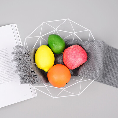 

JPGIF Geometric Fruit Vegetable Wire Basket Metal Bowl Kitchen Storage Desktop Display