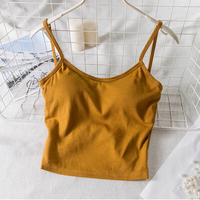 

Summer Slim Crop Tops Sexy Women Sleeveless Tank Tops Solid Color Black Camisoles Beauty Back Top