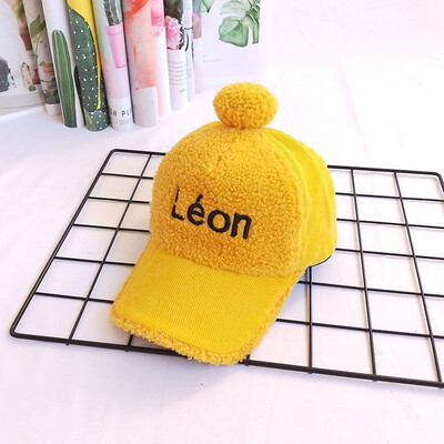 

Childrens Hat Womens autumn&winter Korean version lambswood baseball cap boy girls cap casual all-around warm hat trend