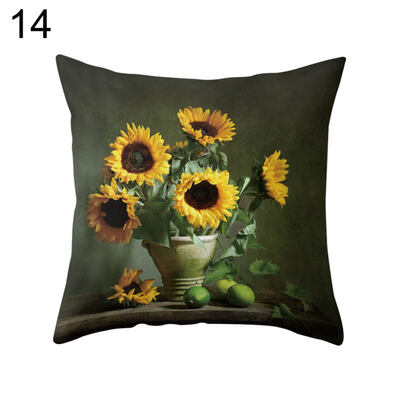 

Flower Vase Throw Pillow Case Cushion Cover Sofa Bedroom Car Cafe Office Decor