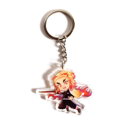 

CAR-TOBBY Anime Action Figure Demon Acrylic Keychain Key Ring Collection Model Toys