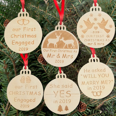 

Gobestart Christmas Wooden Pendant Hanging Door Decorations Xmas Tree Party Ornaments