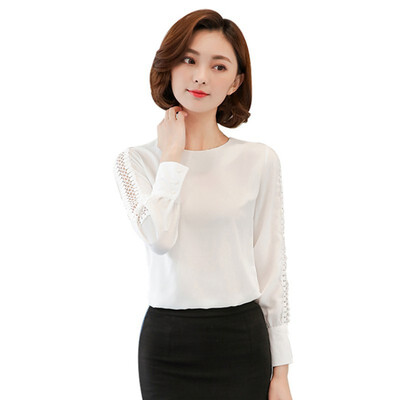 

Elegant Women Solid Casual Shirts Long Sleeve O neck Office Blouse Ladies Autumn New Formal blusas
