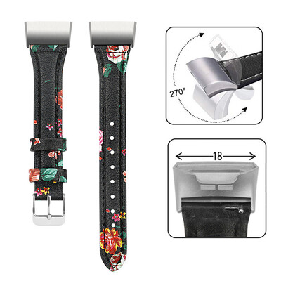 

〖Follure〗Printing Leather Replacement Accessories Wristband Straps For Fitbit Charge 3