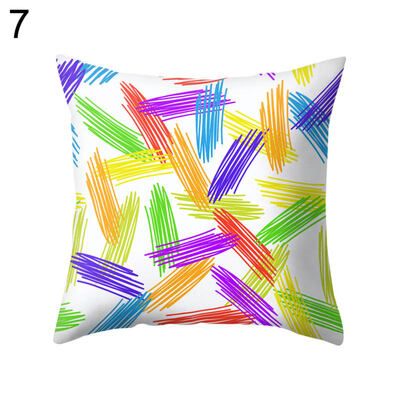 

Multicolor Abstract Pattern Throw Pillow Case Cushion Cover Bedding Articles