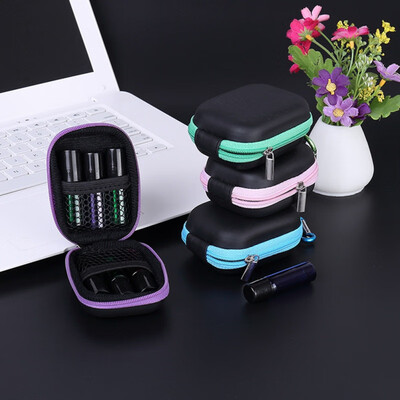 

Essential Oil Case 6 Bottles 5ML Perfume Oil Essential Oil Storage Box Travel Portable Carrying Holder Nail Polish Collect