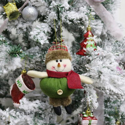 

Toponeto Christmas Ornament Santa Snowman Reindeer Toy Doll Hang Party Decoration