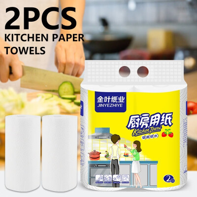 

2 Rolls Super Absorbent Kitchen Paper Towels 2-ply Home Cleaning