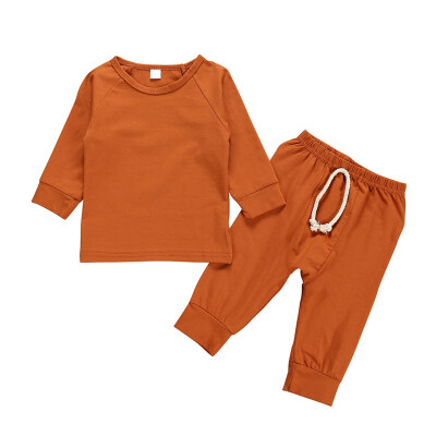 

2pcs Toddler Baby Girls Clothes 2019 Autumn Winter Baby Boys Clothes Tos T-shirt Long Pants Outfits Kids Baby Boy Set Clothing