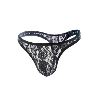 

Sexy Men Underwear Lace Tanga Pouch Briefs Underpants Jacquard Lingerie G-String