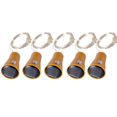 

Gobestart 5PCS 2M Solar Cork Wine Bottle Stopper Copper Wire String Lights Fairy Lamps