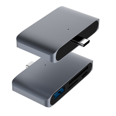 

LHJRY USB C SD Card Reader 4-in-1 Aluminum USB C Memory Card Reader for USB30 U DiskSD SDHCSDXC MMCRS-MMCMicro SD Cards