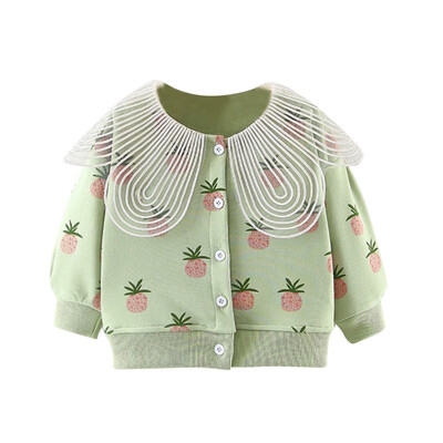 

Kid Spring Clothes Sweet Baby Girls Cardigan Autumn Cotton Sweater Top Baby Children Clothing Girls Knitted Cardigan Sweater