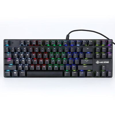 

Magic-Refiner 1506 Mechanical Gaming Keyboard USB Wired RGB Backlight Blue Switch 87 Keys For Gamer Office E-Sports Russian Versio