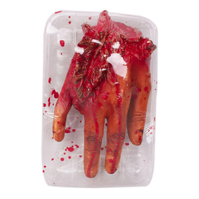 

Halloween Broken Finger Prop Hand Blood Horror Dining box Halloween Supplies Bloody Hand Body Parts Haunted house escape Decor