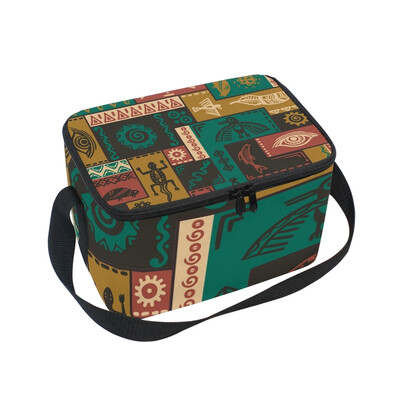 

ALAZA Lunch Box Insulated Native American Ethnic Pattern Lunch Bag Large Cooler Tote Bag for Men Women