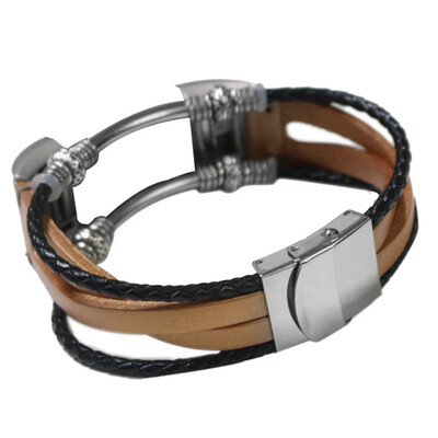 

〖Follure〗Replacement Leather Wristband Band Strap Bracelet For Fitbit Charge 2 BK