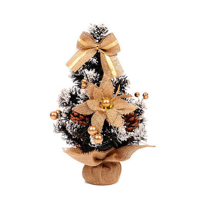 

Tailored Christmas Table Decor Mini Christmas Tree White Needle Pine Cones Decor