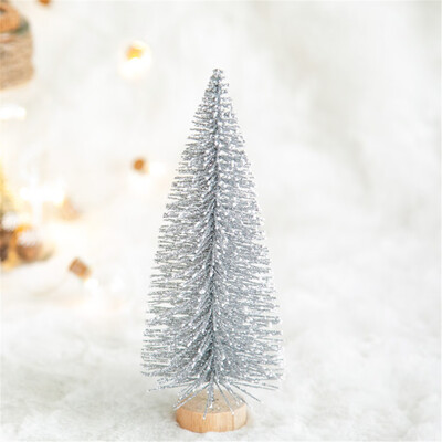 

Gobestart Mini Christmas Tree With Wood Base Desktop Xmas Tree Ornaments Home Party Decor