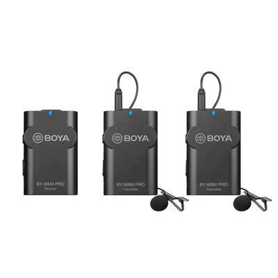

BOYA BY-WM4 Pro K2 K1 Phone Wireless Lav Microphone Video Audio Lavalier Mic for DSLR Camera DV Smartphone Vlog Live Streaming
