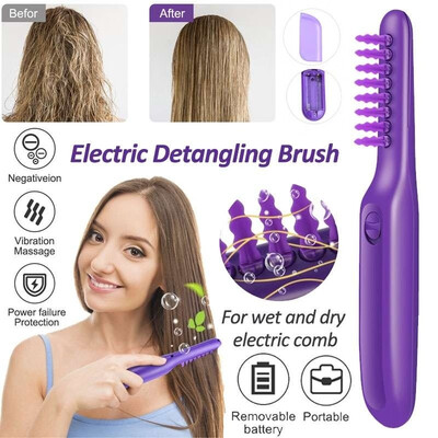 

2020 New Portable Hair Straightener Comb Electric Detangling Brush Wet&Dry Electric
