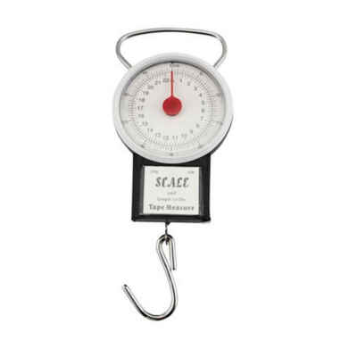 

22kg Portable Mearurer ABS Plastic Scale Fishing Hook Steelyard Weighing Kitchen With Tape Measure Home