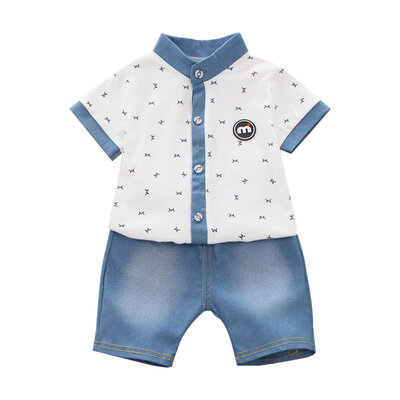 

Baby Boy clothes Set Fashion Summer printed Shirtpant Two-piece suit Casual clothing