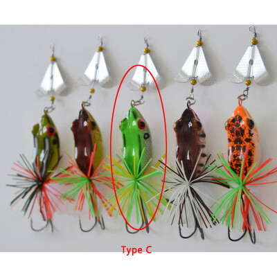 

1PCS Hard Fishing Lure With Propeller Large Noise Isca Frog Lure 135mm 15g Pesca Frog Sinking Snakehead Bait Fishing